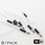Bazic Products 1736 Prima Black Stick Pen w/ Cushion Grip (8/Pack) - Pack of 24