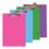 Bazic Products 1829 Bright Color PVC Standard Clipboard w/ Low Profile Clip - Pack of 48
