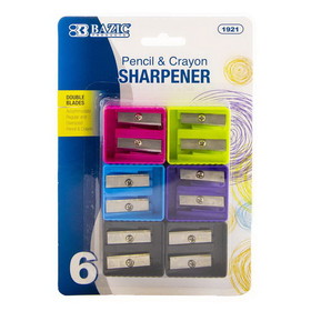 Bazic Products 1921 Dual Blades Square Sharpener (6/Pack)