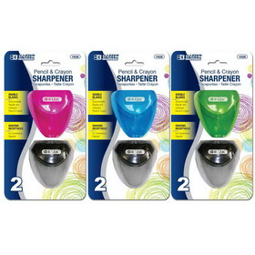 Bazic Products 1928 Dual Blades Sharpener w/ Triangle Receptacle (2/Pack)