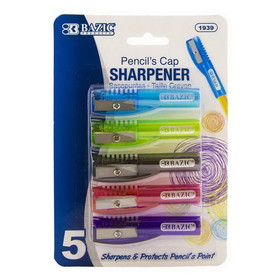 Bazic Products 1939 Pencil's Cap Sharpener (5/pack)