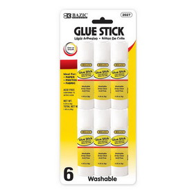 Bazic Products 2027 8g / 0.28 Oz. Small Glue Stick (6/Pack)