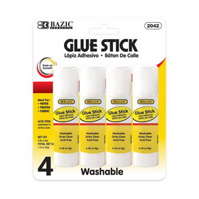 Bazic Products 2042 8g / 0.28 Oz. Small Glue Stick (4/Pack)