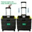 Bazic Products 2198 16" X 18" X 15" Green Folding Cart on Wheels w/ Lid Cover - Pack of 3