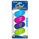 Bazic Products 2232 Bright Color Oval Eraser (4/Pack)