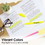 Bazic Products 2300 Yellow Pen Style Fluorescent Highlighter w/ Pocket Clip (5/Pk) - Pack of 24