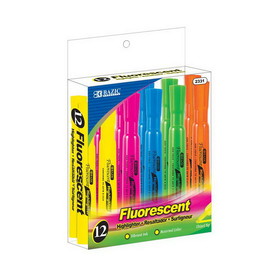 Bazic Products 2331 Desk Style Fluorescent Highlighters (12/Box)