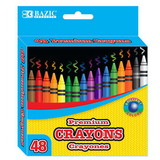 Bazic Products 2510 48 Ct. Premium Color Crayons