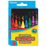 Bazic Products 2516 8 Color Premium Crayons