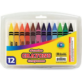 Bazic Products 2519 12 Color Premium Jumbo Crayons