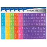 Bazic Products 305 20mm Size Lettering Stencil Ruler Sets (2/Pack)