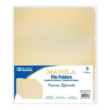 Bazic Products 3103 1/3 Cut Letter Size Manila File Folder (9/Pack)