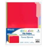 Bazic Products 3109 1/3 Cut Letter Size Color File Folder (6/Pack)