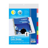 Bazic Products 3118 3-Ring Binder Dividers w/ 8-Insertable Color Tabs