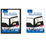 Bazic Products 3157 2-Pockets Poly Portfolio w/ View Cover