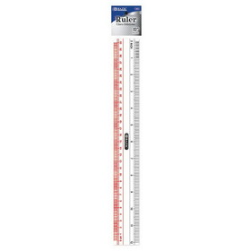 Bazic Products 325 Claro 12" (30cm) Transparent Plastic Ruler