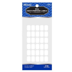 Bazic Products 3805 1/2" X 3/4" White Multipurpose Label (510/Pack)