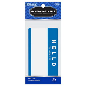 Bazic Products 3812 "HELLO my name is" Name Badge Label (25/Pack)