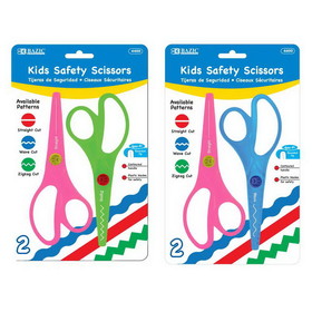 Bazic Products 4400 5 1/2" Kid's Safety Scissors (2/Pack)