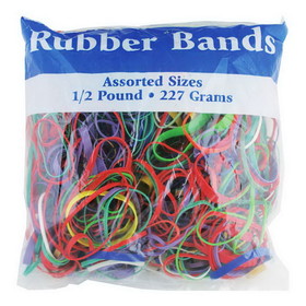 Bazic Products 465 Assorted Dimensions 227g/ 0.5 lbs. Rubber Bands