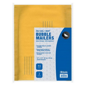 Bazic Products 5004 9.5" X 13.5" (#4) Self-Seal Bubble Mailers (2/Pack)
