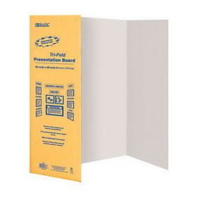 Bazic Products 5033 36" X 48" White Tri-Fold Corrugated Presentation Board