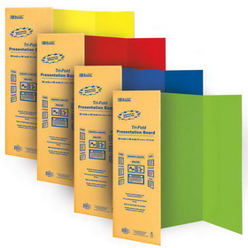 Bazic Products 5035 36" X 48" Assorted Color Tri-Fold Corrugated Presentation Board