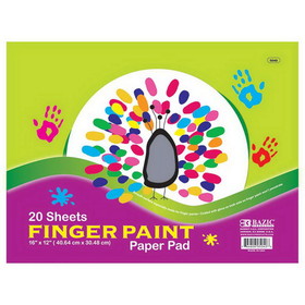 Bazic Products 5040 20 Ct. 16" X 12" Finger Paint Paper Pad