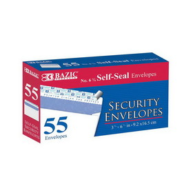 Bazic Products 5066 #6 3/4 Self-Seal Security Envelope (55/Pack)