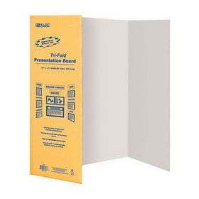 Bazic Products 5086 28" X 40" White Tri-Fold Corrugated Presentation Board