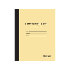 Bazic Products 5096 20 ct. 8.5" x 7" Manila Cover Composition Book