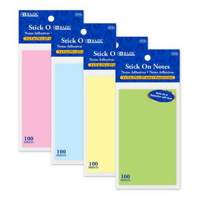 Bazic Products 5112 100 Ct. 3" X 5" Yellow Stick On Notes