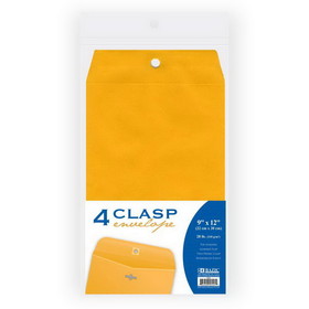 Bazic Products 525 9" X 12" Clasp Envelope (4/Pack)