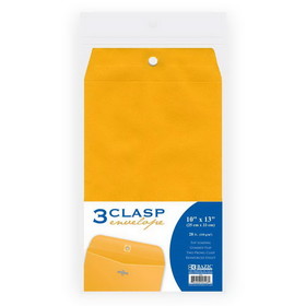 Bazic Products 526 10" X 13" Clasp Envelope (3/Pack)