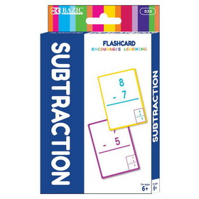Bazic Products 533 Subtraction Flash Cards (36/Pack)