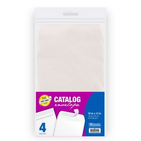 Bazic Products 5452 10" x 13" Self-Seal White Catalog Envelope (4/Pack)