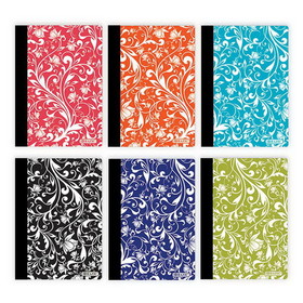 Bazic Products 5470 80 Ct. 5" x 7" Floral Poly Cover Personal Composition Book
