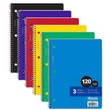 Bazic Products 561 C/R 120 Ct. 3-Subject Spiral Notebook