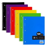 Bazic Products 562 W/R 120 Ct 3-Subject Spiral Notebook