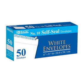 Bazic Products 574 #10 Self-Seal White Envelope (50/Pack)