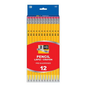 Bazic Products 787 Pre-Sharpened #2 Yellow Pencil (12/Pack)