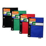 Bazic Products 801 Assorted Color 3-Ring Pencil Pouch