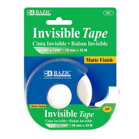 Bazic Products 901 3/4" x 1296" Invisible Tape w/ Dispenser