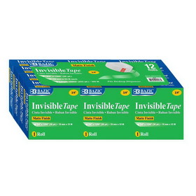 Bazic Products 906 3/4" X 1296" Invisible Tape Refill (12/Pack)