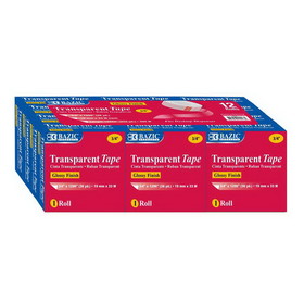 Bazic Products 907 3/4" X 1296" Transparent Tape Refill (12/Pack)