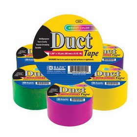 Bazic Products 910 1.88" X 10 Yard Assorted Fluorescent Colored Duct Tape