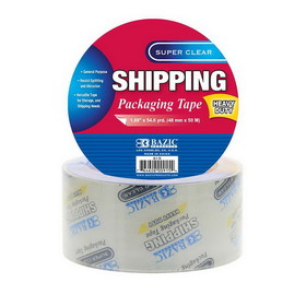 Bazic Products 915 1.88" x 54.6 Yards Super Clear Heavy Duty Packing Tape
