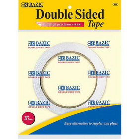 Bazic Products 926 1" X 20 Yard (720") Double Sided Tape