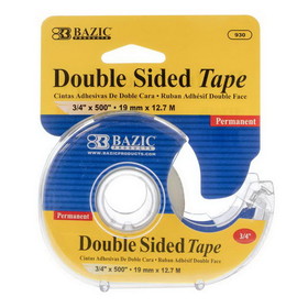 Bazic Products 930 3/4" X 500" Double Sided Permanent Tape w/ Dispenser