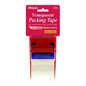 Bazic Products 936 1.88" X 800" Clear Packing Tape w/ Dispenser